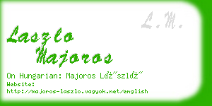 laszlo majoros business card